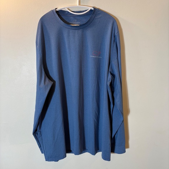 Vineyard Vines Other - Vineyard Vines Performance Mens XXL Long Sleeve Shirt Blue Whale Graphic Tee